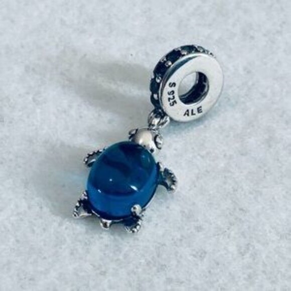 Pandora Murano Glass Sea TURTLE Dangle Charm - Picture 4 of 5